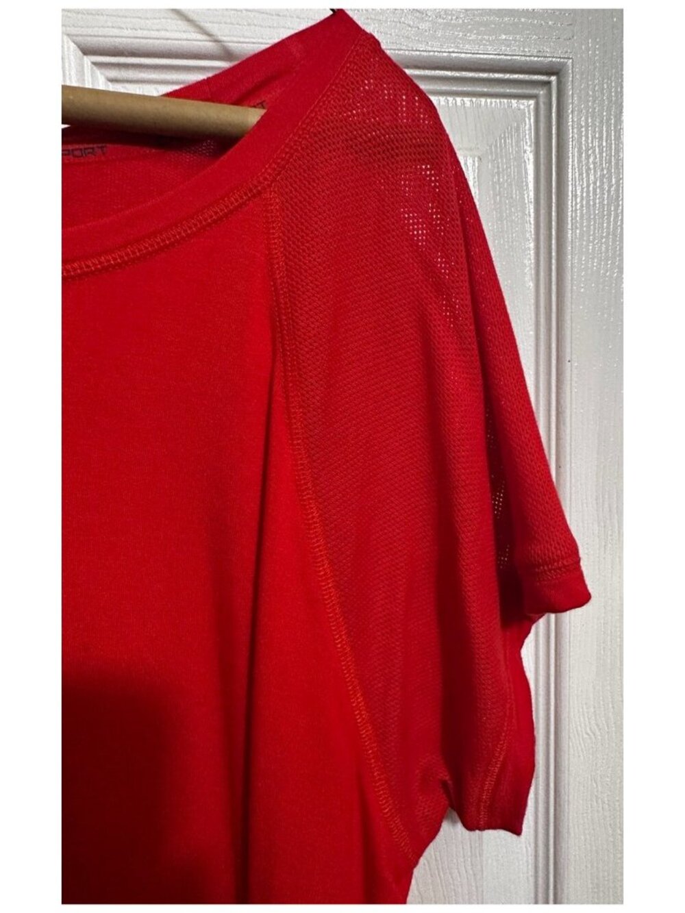 Chaps Sport Women's Pullover Short Sleeve Top Blouse Shirt RED Size XL - Picture 4 of 6